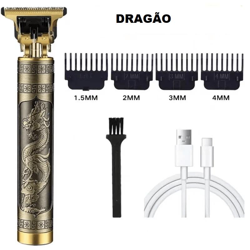 Máquina de Cortar Cabelo Profissional T9 Dragon - Compre Muito Mais