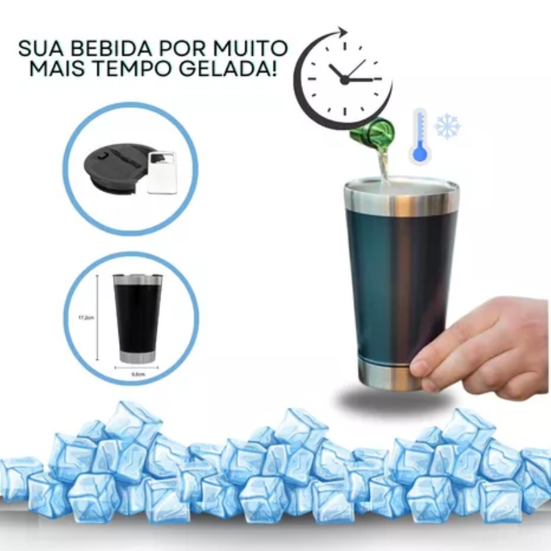 Copo Térmico Frost - 473ml com Abridor