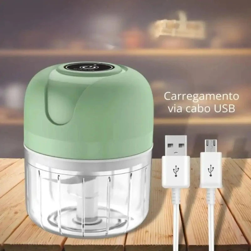 Mini Processador e Triturador Elétrico DuChef - Recarregável via USB