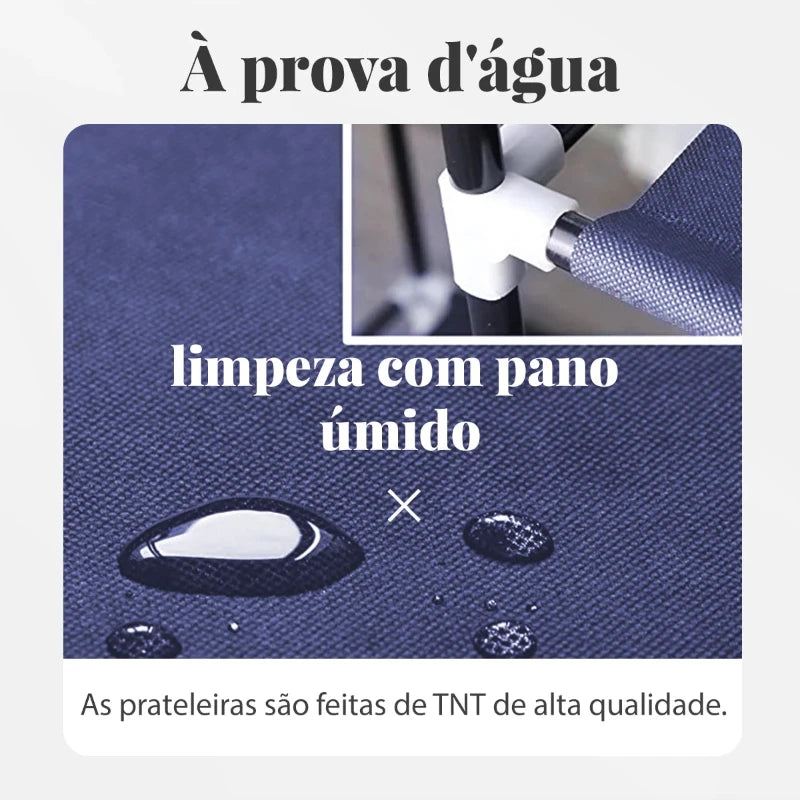 Guarda Roupa Organizador Portátil Para Armazenamento de Roupas com Prateleiras