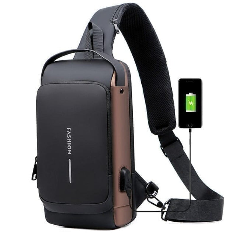 Mochila Anti-Furto com Senha USB Slim Bag - Compre Muito Mais