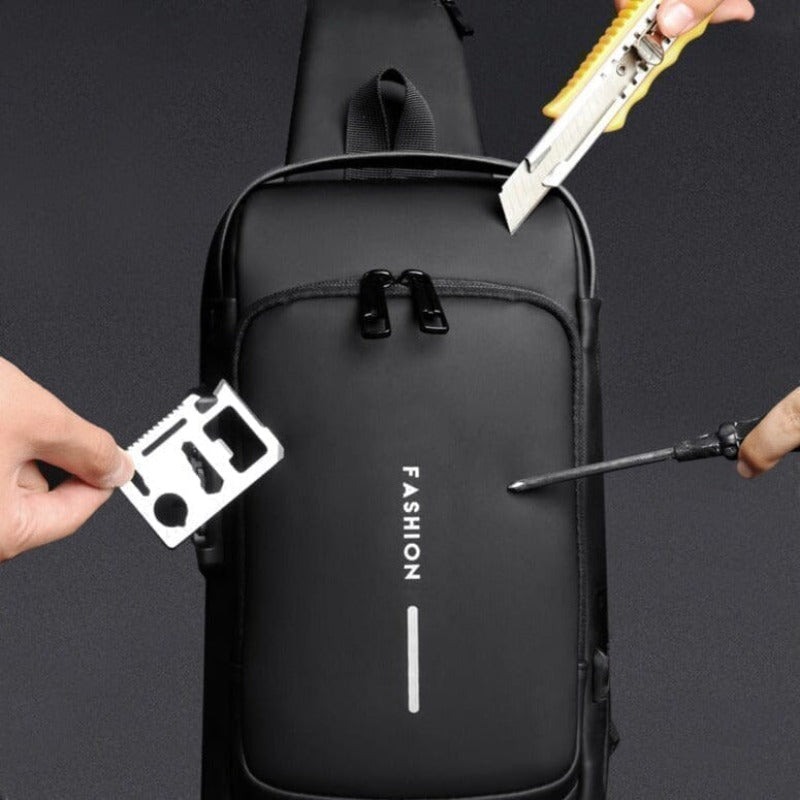 Mochila Anti-Furto com Senha USB Slim Bag - Compre Muito Mais