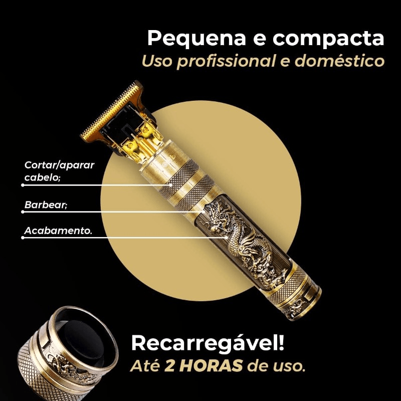 Máquina de Cortar Cabelo Profissional T9 Dragon - Compre Muito Mais