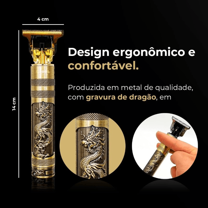 Máquina de Cortar Cabelo Profissional T9 Dragon - Compre Muito Mais